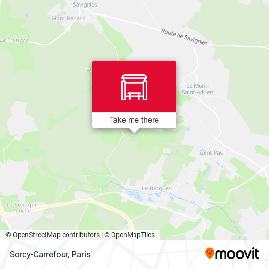 Sorcy-Carrefour map