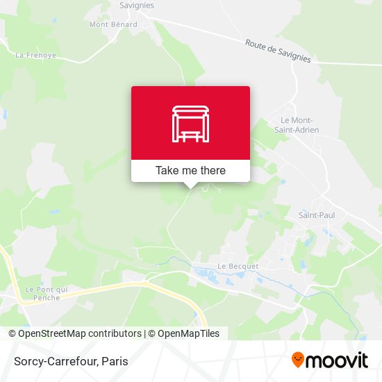 Sorcy-Carrefour map