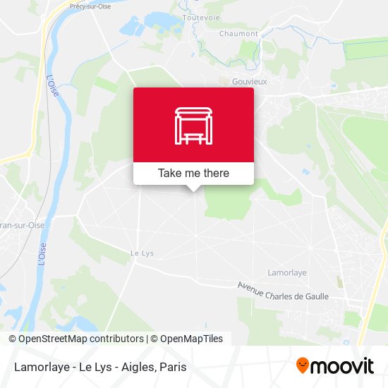 Lamorlaye - Le Lys - Aigles map