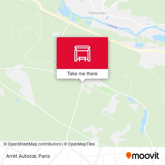 Arrêt Autocar map