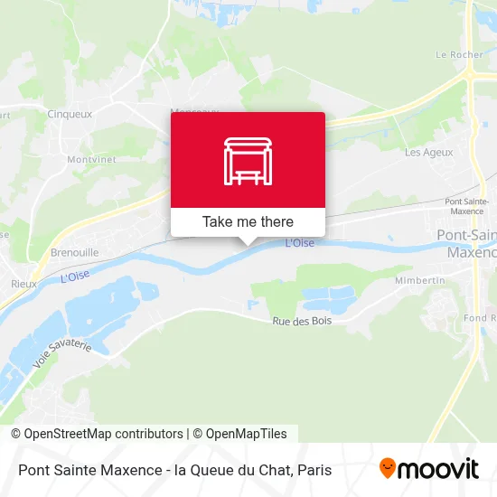 Pont Sainte Maxence - la Queue du Chat map