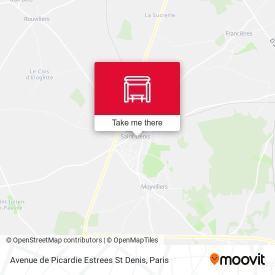 Mapa Avenue de Picardie Estrees St Denis