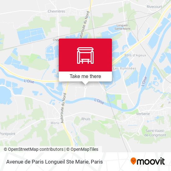 Mapa Avenue de Paris Longueil Ste Marie