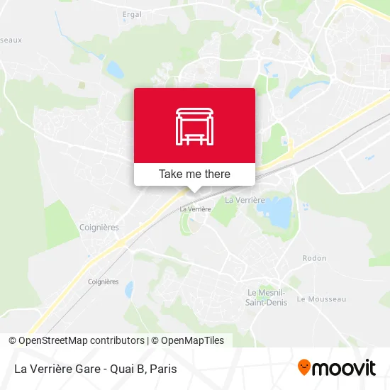 La Verrière Gare - Quai B map