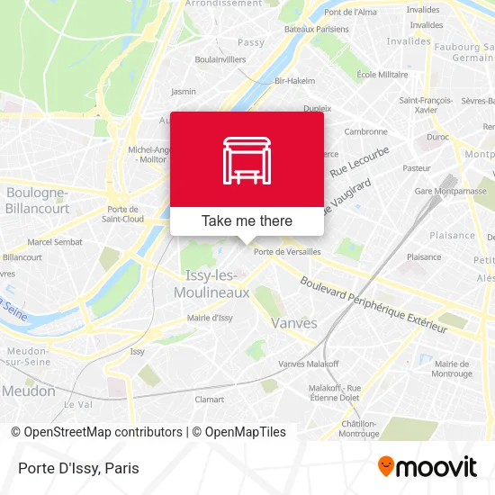 Porte D'Issy map