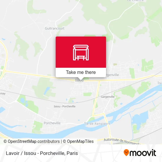Lavoir / Issou - Porcheville map
