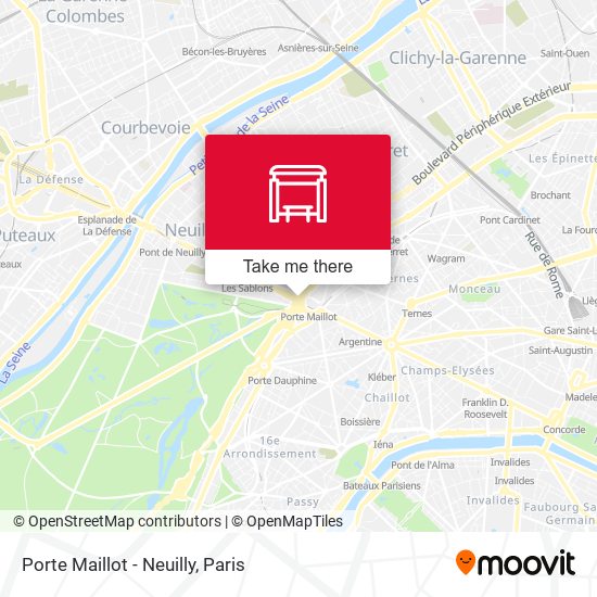 Mapa Porte Maillot - Neuilly