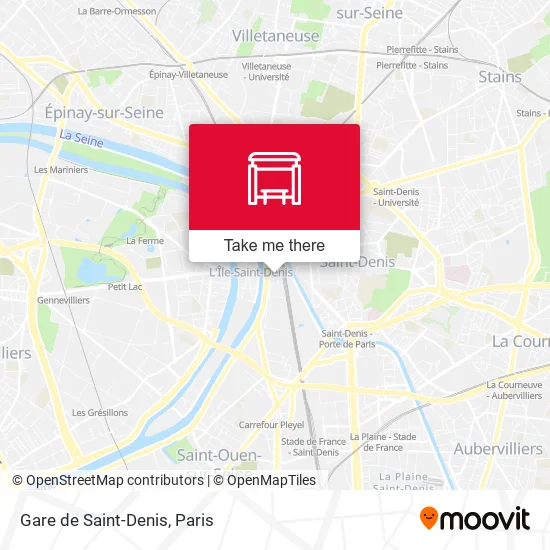 Gare de Saint-Denis map