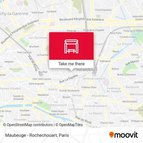 Maubeuge - Rochechouart map