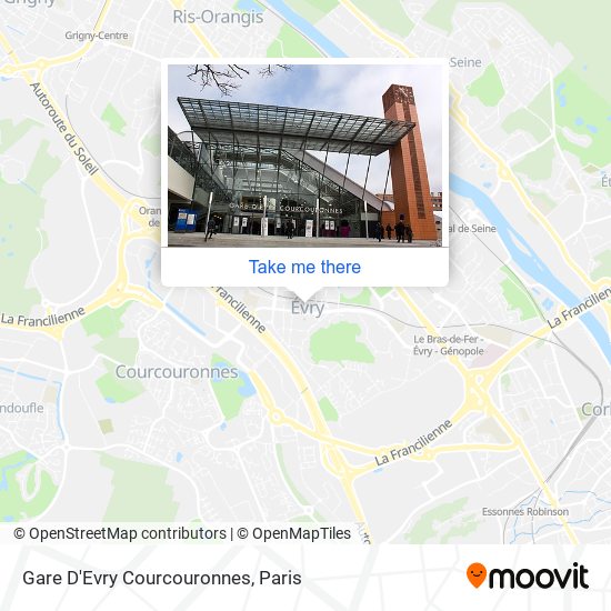 Mapa Gare D'Evry Courcouronnes