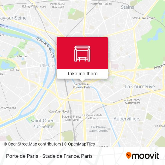 Porte de Paris - Stade de France map