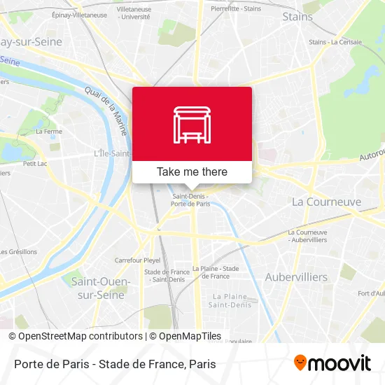 Porte de Paris - Stade de France map