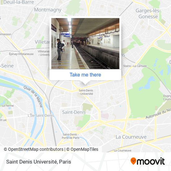 Mapa Saint Denis Université