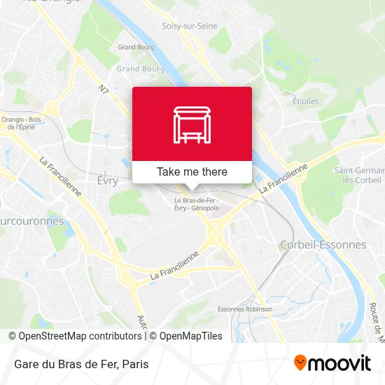 Gare du Bras de Fer map
