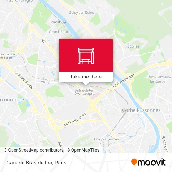 Gare du Bras de Fer map