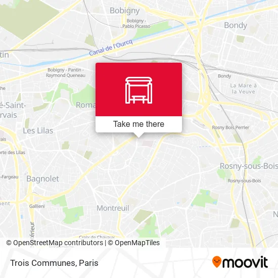 Trois Communes map