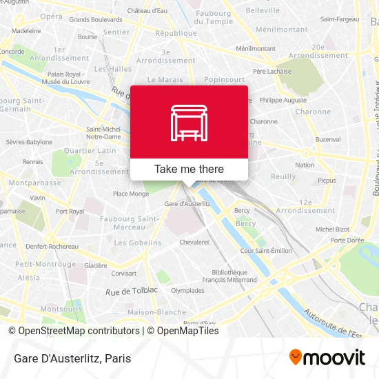 Gare D'Austerlitz map