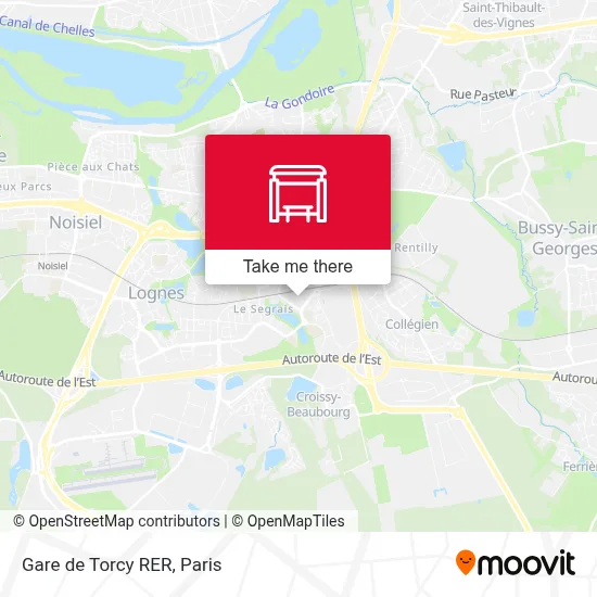 Gare de Torcy RER map