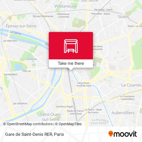 Gare de Saint-Denis RER map
