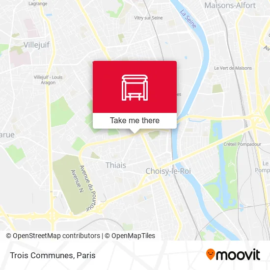 Trois Communes map