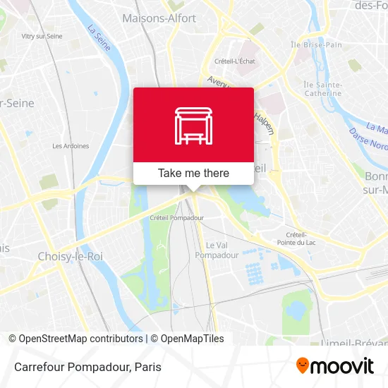 Carrefour Pompadour map