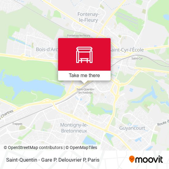 Mapa Saint-Quentin - Gare P. Delouvrier P