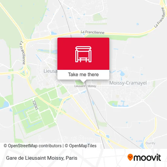 Gare de Lieusaint Moissy map