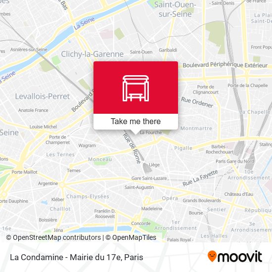 La Condamine - Mairie du 17e map