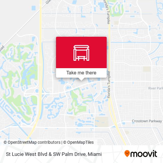 St Lucie West Blvd & SW Palm Drive map