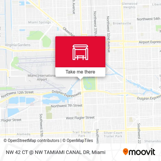 NW 42 CT @ NW TAMIAMI CANAL DR map