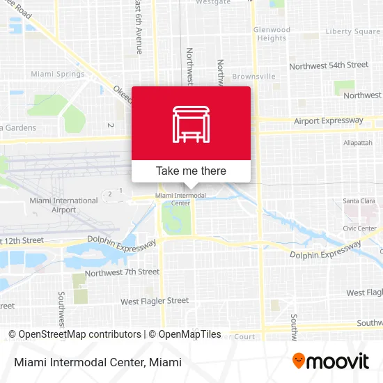 Miami Intermodal Center map