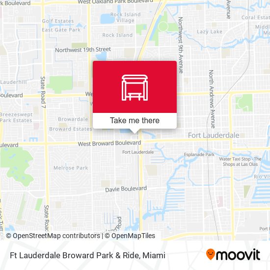 Mapa de Ft Lauderdale Broward Park & Ride