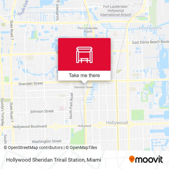 Mapa de Hollywood Sheridan Trirail Station