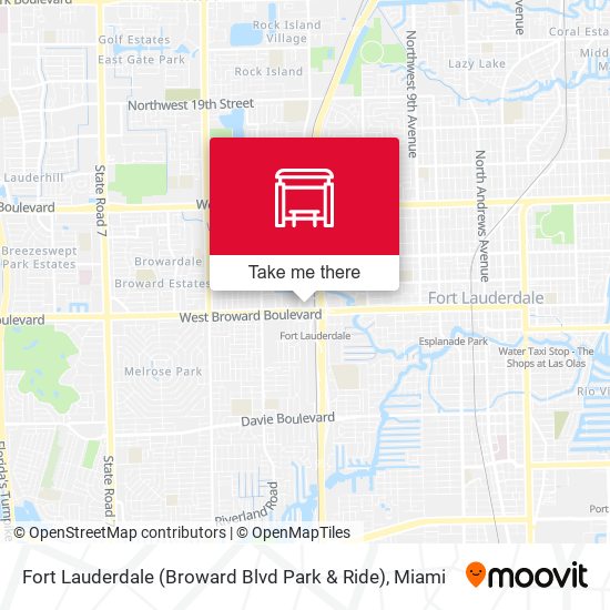 Mapa de Fort Lauderdale (Broward Blvd Park & Ride)