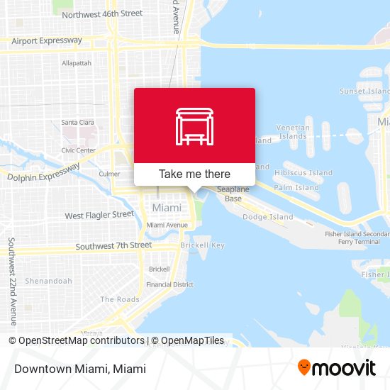 Mapa de Downtown Miami