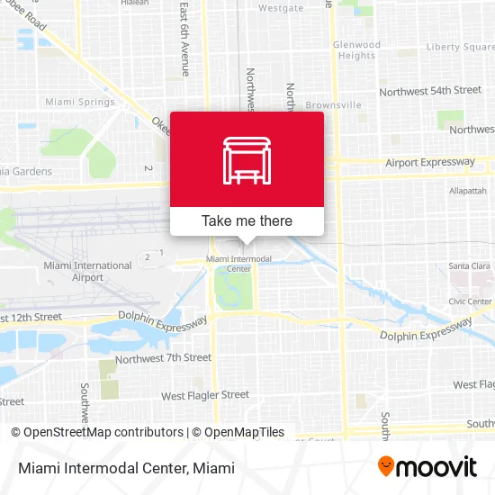 Miami Intermodal Center map