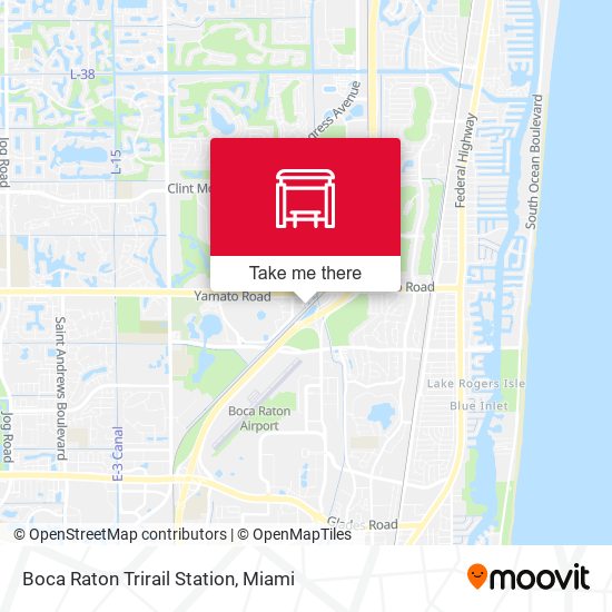 Boca Raton Trirail Station map