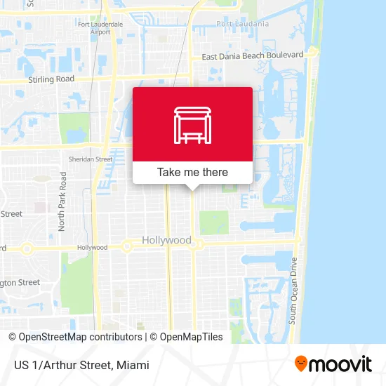US 1/Arthur Street map