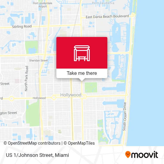 US 1/Johnson Street map