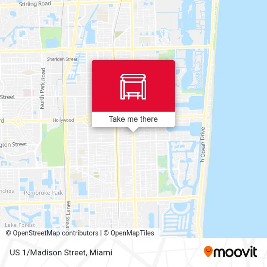 US 1/Madison Street map