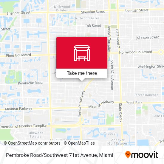 Mapa de Pembroke Road / Southwest 71st Avenue