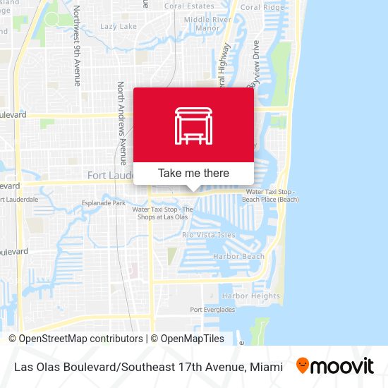 Las Olas Boulevard / Southeast 17th Avenue map