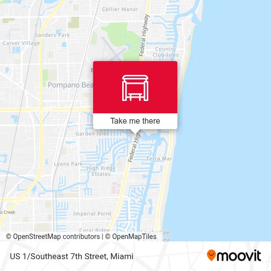 US 1/Southeast 7th Street map