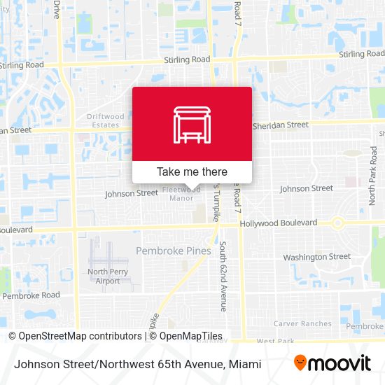 Mapa de Johnson Street / Northwest 65th Avenue