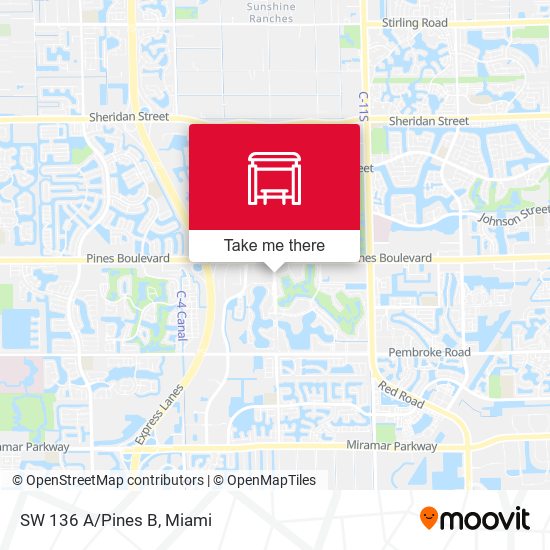 Southwest 136th Avenue / Pines Boulevard map