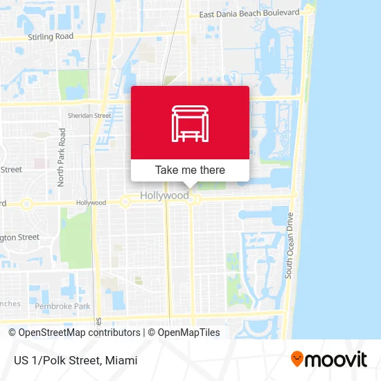 US 1/Polk Street map