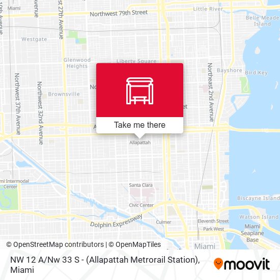 NW 12 A / Nw 33 S - (Allapattah Metrorail Station) map