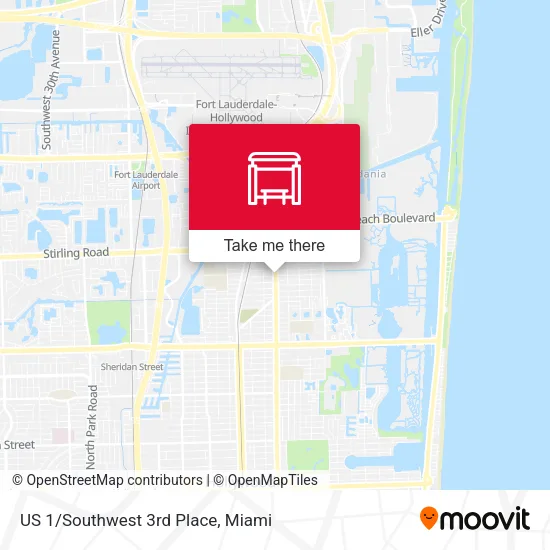 Mapa de US 1/Southwest 3rd Place