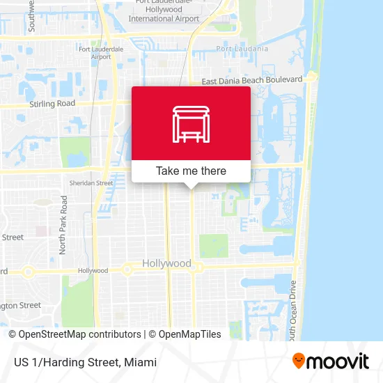US 1/Harding Street map