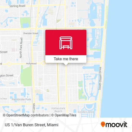 Mapa de US 1/Van Buren Street